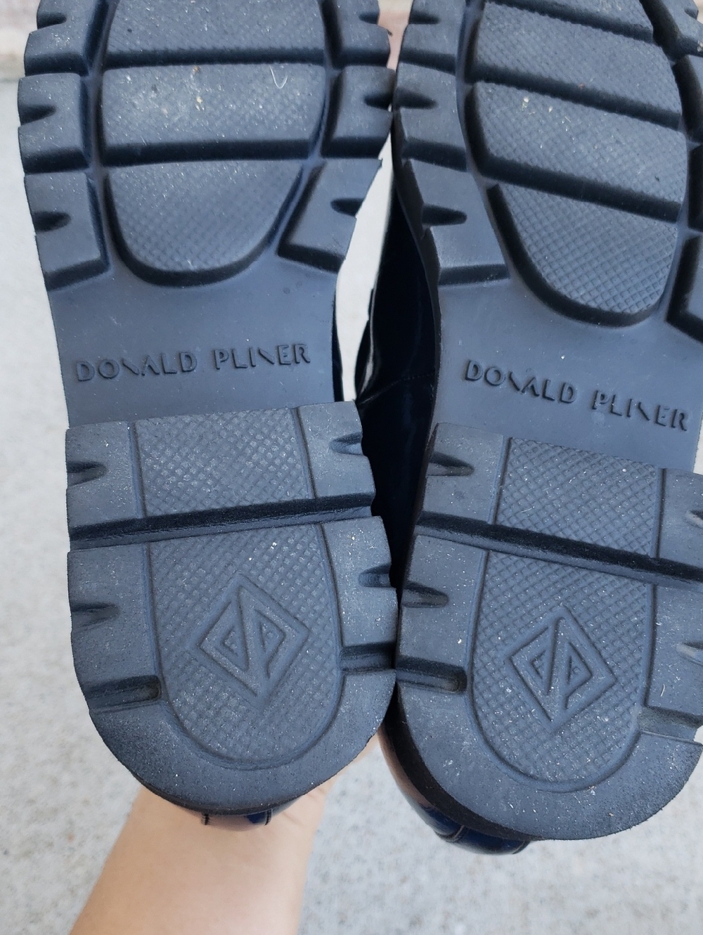 Donald Pliner Eclipse Dark Blue Patent Leather Loafers Shoes Size 6 Old Money - Picture 8 of 16